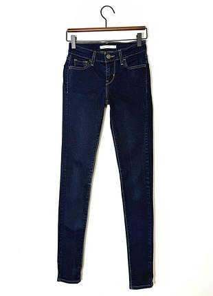 Темно-сині джинси скіні levis 710