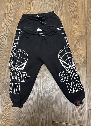 Спортивні штани для хлопчиків zara spider-man чорні 92-98