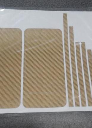 Плівка скін карбон carbon золота на iphone 4/4s