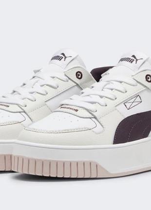 Кросівки білі з фіолетовими вставками puma оригінал, 37.5