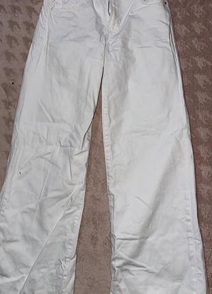 Джинси жіночі zara wide leg білі
