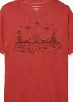 Нова бавовняна жіноча футболка american eagle women's oversized fourth of july fire work graphic tee xs-s usa 🇺🇸