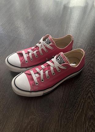 Кеди converse low top рожеві