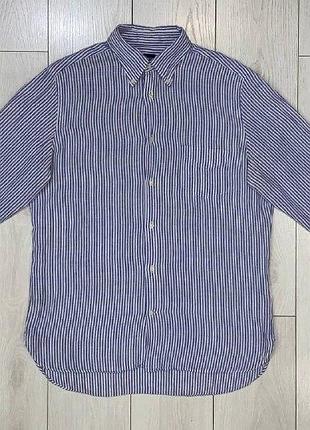 Мужская льняная рубашка boggi milano tailored fit size l