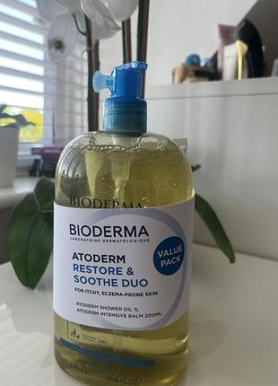 Набір для душу bioderma atoderm restore & soothe duo для сухої та дуже сухої шкіри