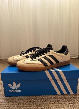 Оригінал кросівки жіночі adidas samba og shoes beige id0478