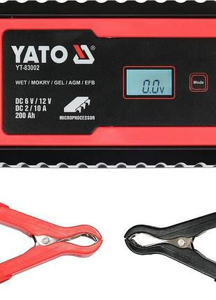 Зарядний прилад мережевий з lcd дисплеєм 230v yato