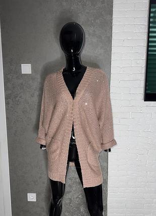 Кофта з паєтками кардиган warehouse, s