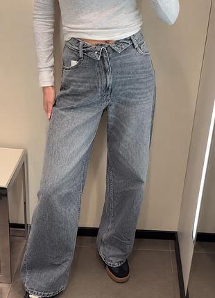 Жіночі джинси zara із закрученим поясом