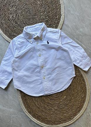 Біла сорочка ralph lauren на малюка 12 місяців 80 см а