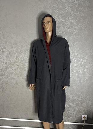 Флісовий халат на волохатій підкладці lounge, xl