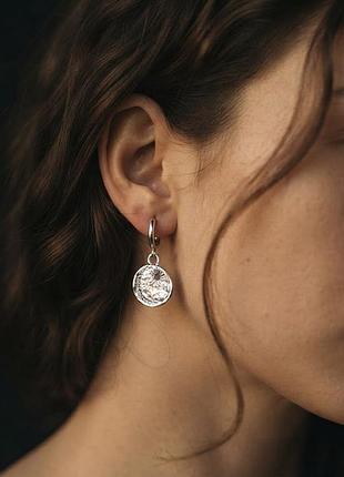 Сережки нержавіючі місяць зірка stainless steel