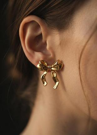 Сережки банти нержавіюча сталь stainless steel