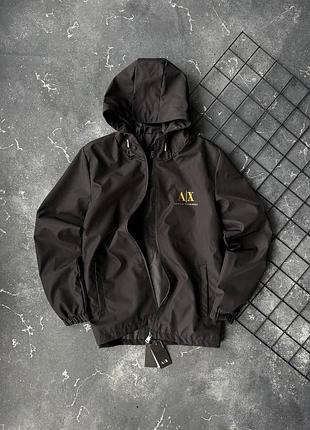 Чоловіча вітровка armani в чорному кольорі