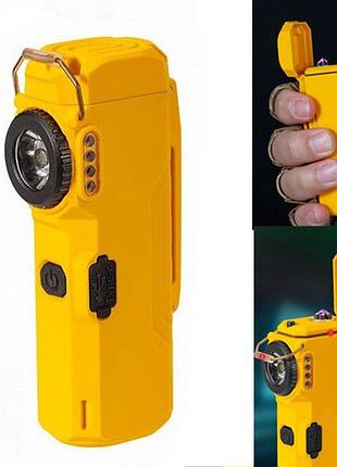 Ліхтарик-запальничка армійська multifunctional d51-cob. колір: жовтий