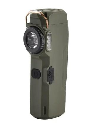Фонарик-зажигалка армейская multifunctional d51-cob. цвет: зеленый