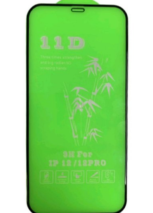 Захисне скло tempered glass full cover 11d iphone 12/12 pro black