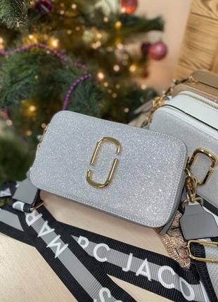 Сумка marc jacobs срібляста жіноча😍