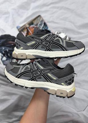 Утепленные зимние женские кроссовки asics gel-kahana 8 termo grey winter ассикс серого цвета термо