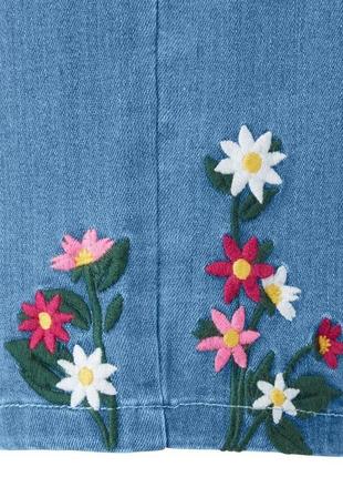 Стильные джинсы с нежной цветочной вышивкой от tchibo (германия) размер 36 евро=42-445 фото