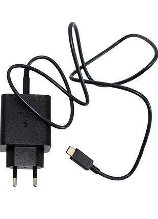 Зарядное устройство usb-c + usb-a 35w с кабелем 1 м, адаптер для телефона, чёрный