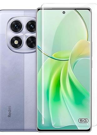 Защитное стекло fiji curved uv для xiaomi redmi note 14 pro 5g анти-отпечатки (с клеем и уф лампой) clear