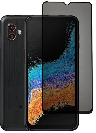 Захисне скло fiji privacy для ​samsung galaxy xcover 6 pro (g736) антишпигун anti-peeping повна проклейка чорний