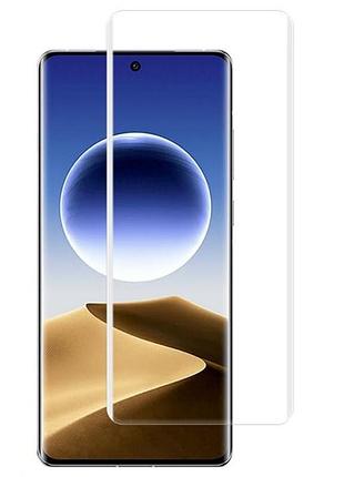 Захисне скло fiji curved uv для oppo find x7 ultra анти-відбитки (з клеєм та уф лампой) clear