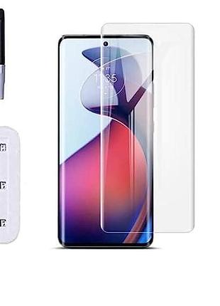 Стекло uv ( ультрафиолет ) для motorola edge 50 pro 5g изогнутое