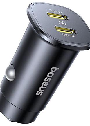 Автомобильное зарядное устройство baseus gotrip dp1 с быстрой зарядкой pd 30w / 3a 2type-c black