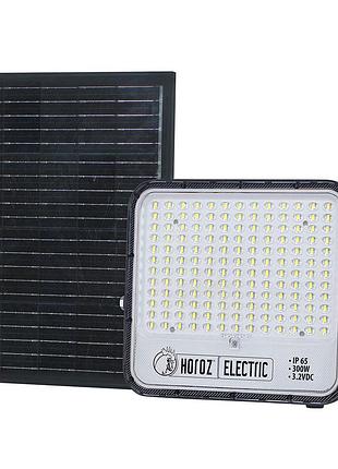Прожектор світлодіодний з сонячною панеллю tiger pro-300 300w 6400k