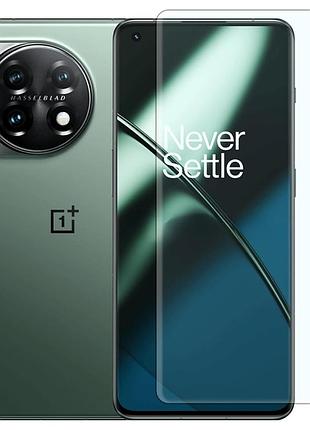 Захисне скло fiji curved uv для oneplus 11 анти-відбитки (з клеєм та уф лампой) clear