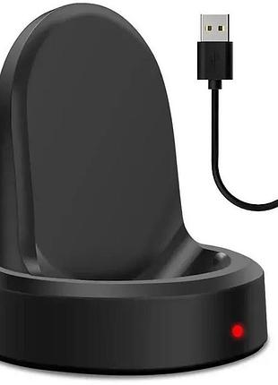 Зарядний пристрій wireless charging dock для samsung galaxy watch 42mm / 46mm / gear s3 / gear sport - black