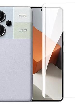 Защитное стекло fiji curved uv для xiaomi redmi note 13 pro plus 5g анти-отпечатки (с клеем и уф лампой) clear