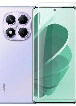 Защитное стекло fiji curved uv для xiaomi redmi note 14 pro анти-отпечатки (с клеем и уф лампой) clear