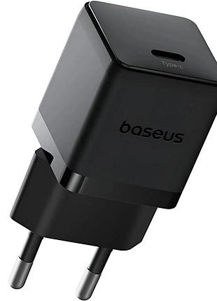 Мережевий зарядний пристрій baseus palm pd30w / 3a type-c зі швидкою зарядкою для apple / xiaomi black
