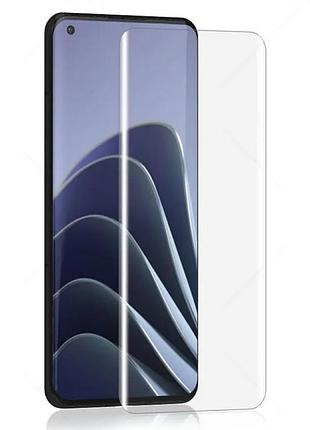 Захисне скло fiji curved uv для oneplus 8 анти-відбитки (з клеєм та уф лампой) clear