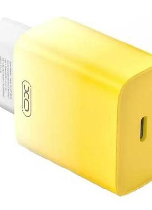 Сетевое зарядное устройство xo ce18 fasr charger type-c pd/qc 30w yellow