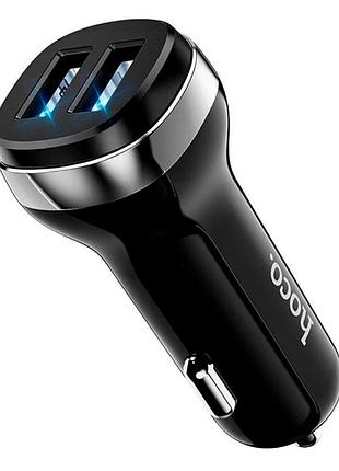 Автомобільний зарядний пристрій hoco z40 12w / 2.4a 2usb black