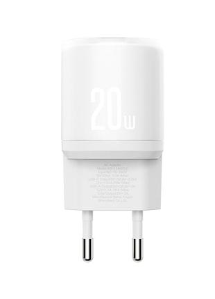 Сетевое зарядное устройство xo l144 pd20w / 3a usb+type-c с быстрой зарядкой для samsung / xiaomi white