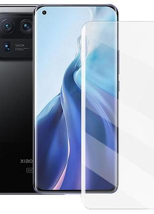 Защитное стекло fiji curved uv для xiaomi mi 11 ultra анти-отпечатки (с клеем и уф лампой) clear