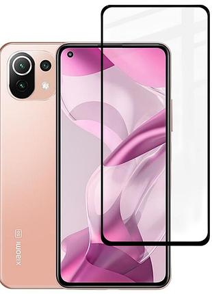 Защитное стекло fiji premium для xiaomi mi 11 lite / mi 11 lite 5g полная проклейка anti-static черный