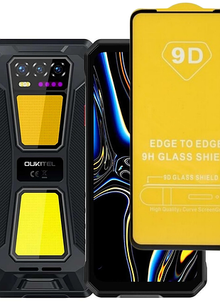 Захисне скло tdg 9d для oukitel wp58 / wp58 pro повна проклейка чорний