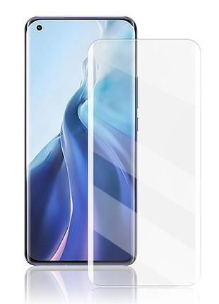 Защитное стекло fiji curved uv для xiaomi mi 11 pro анти-отпечатки (с клеем и уф лампой) clear