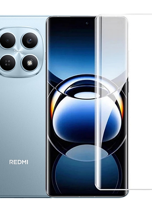 Защитное стекло fiji curved uv для xiaomi redmi note 15 анти-отпечатки (с клеем и уф лампой) clear