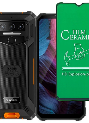 Защитное стекло-пленка fiji ceramics для oukitel wp23 / wp23 pro / wp23 plus / wp23s полная проклейка черный