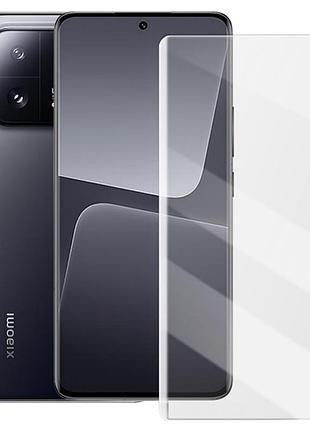 Захисне скло fiji curved uv для xiaomi 13 pro анти-відбитки (з клеєм та уф лампой) clear