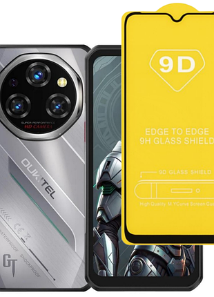 Захисне скло tdg 9d для oukitel wp62 повна проклейка чорний