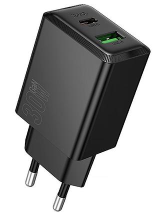 Сзу hoco n71 nuevo pd30w+qc3.0 (1usb-a/1c) black