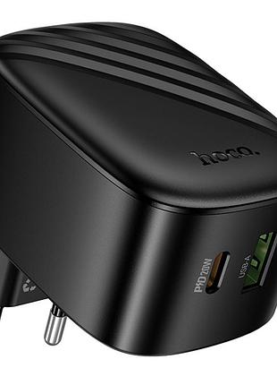 Сзу hoco cs101a folding pd20w+qc3.0 (1usb-a/1c) black